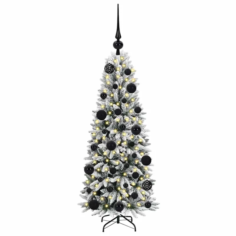 Dirbtinė Kalėdų eglutė su 150 LED s stovu Balta 120 cm