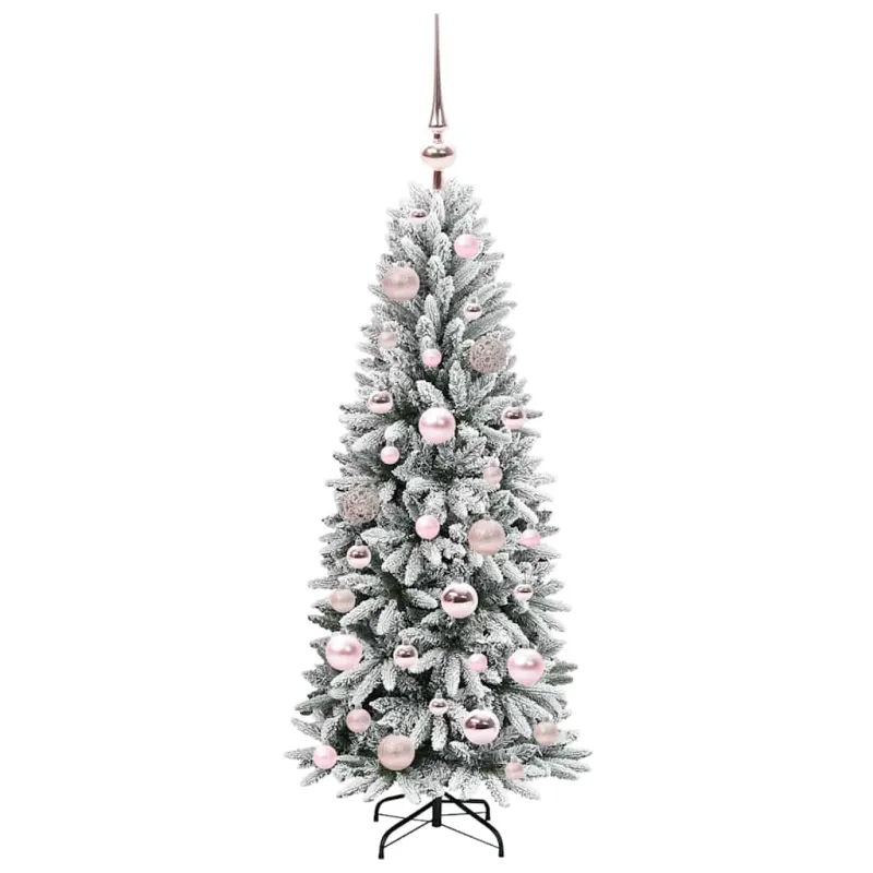 Dirbtinė Kalėdų eglutė su 150 LED s stovu Balta 120 cm