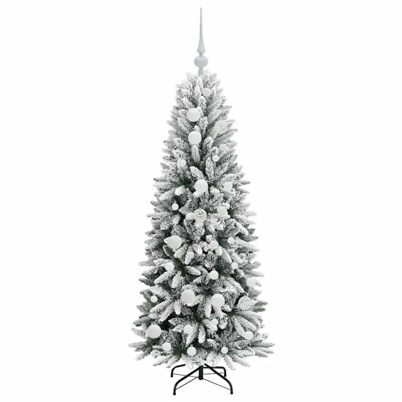 Dirbtinė Kalėdų eglutė su 150 LED s stovu Balta 120 cm