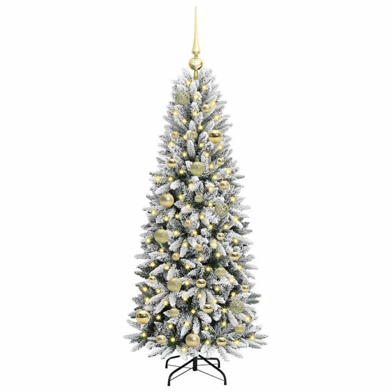 Dirbtinė Kalėdų eglutė su 150 LED s stovu Balta 120 cm