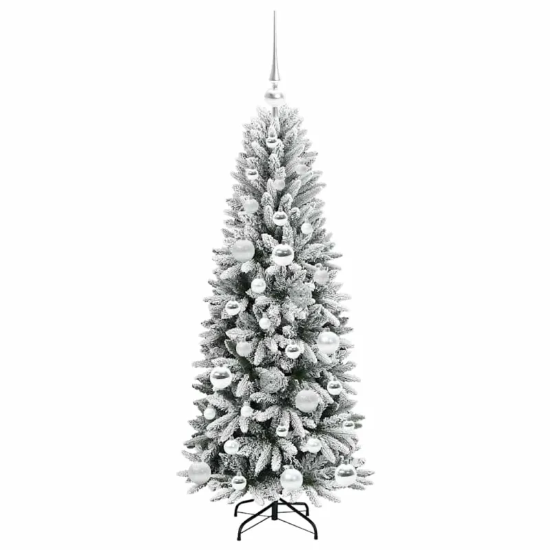 Dirbtinė Kalėdų eglutė su 150 LED s stovu Balta 120 cm