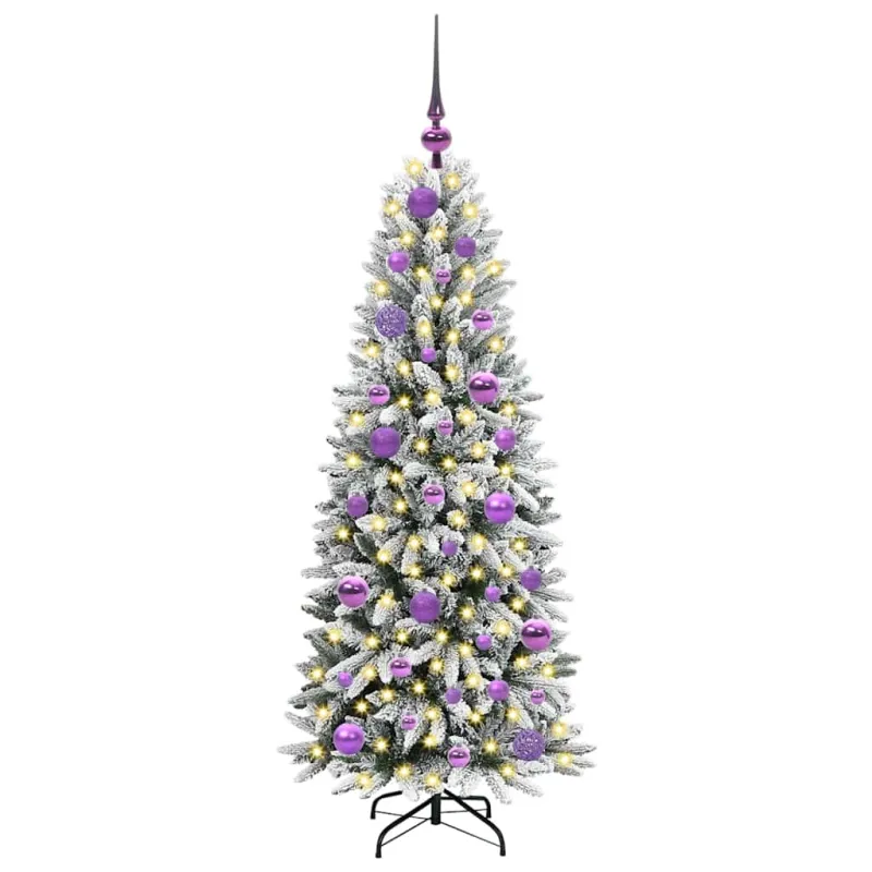 Dirbtinė Kalėdų eglutė su 150 LED s stovu Balta 120 cm