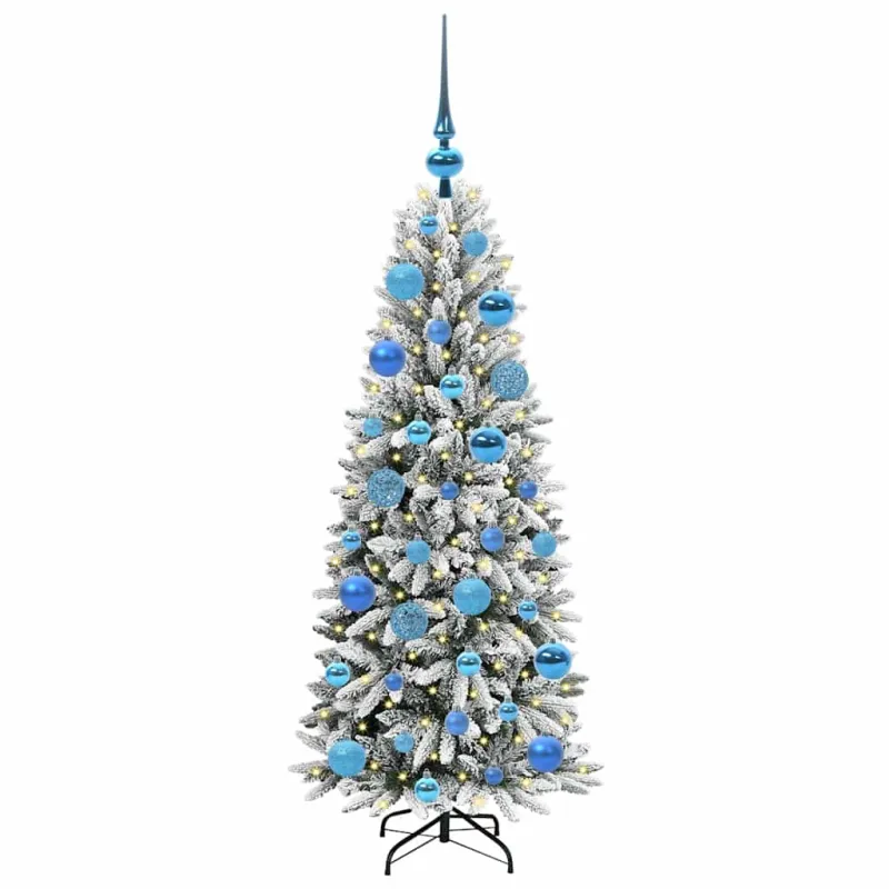 Dirbtinė Kalėdų eglutė su 150 LED s stovu Balta 120 cm