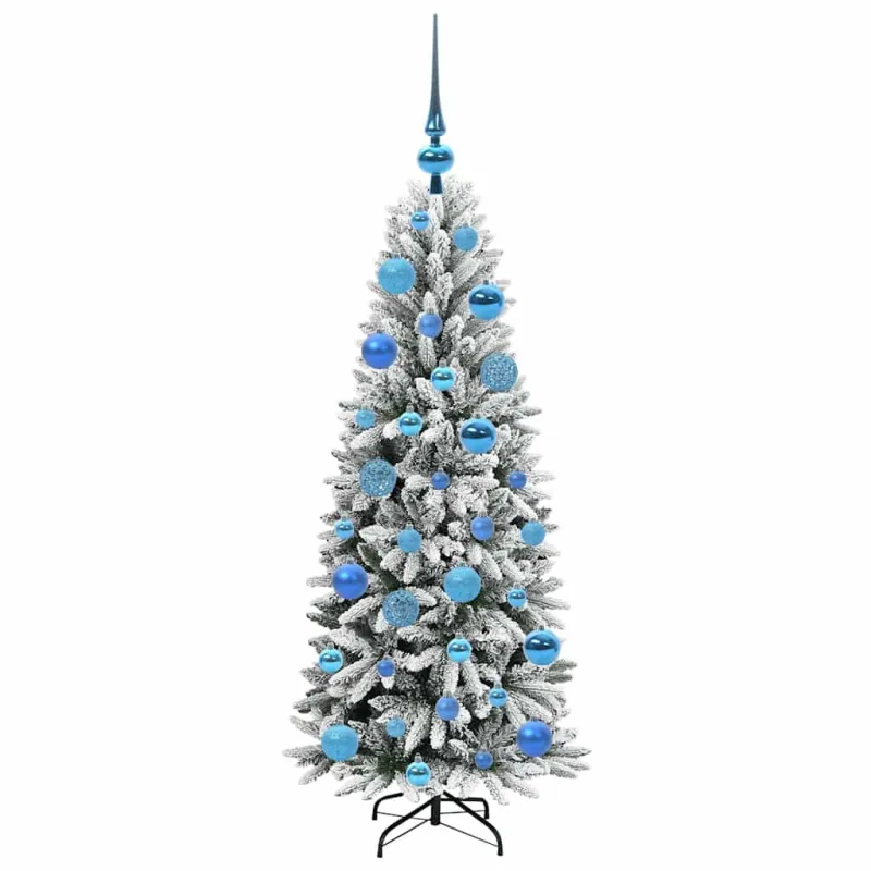 Dirbtinė Kalėdų eglutė su 150 LED s stovu Balta 120 cm
