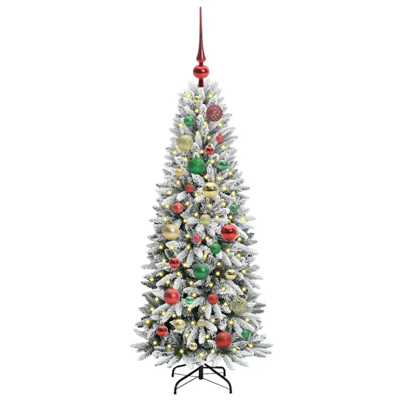 Dirbtinė Kalėdų eglutė su 150 LED s stovu Balta 120 cm