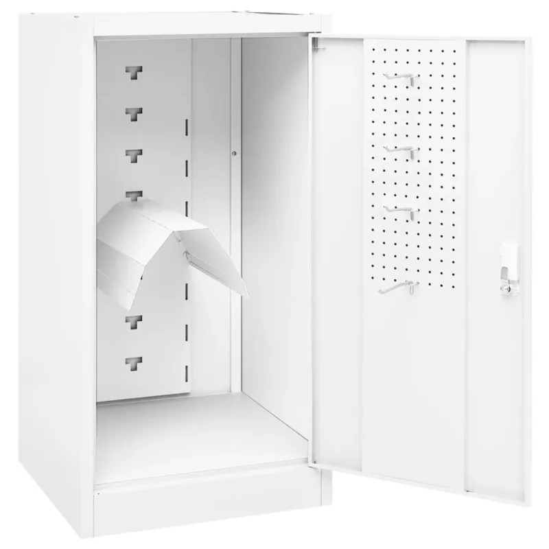 Spintelė balnui, baltos spalvos, 53x53x105cm, plienas