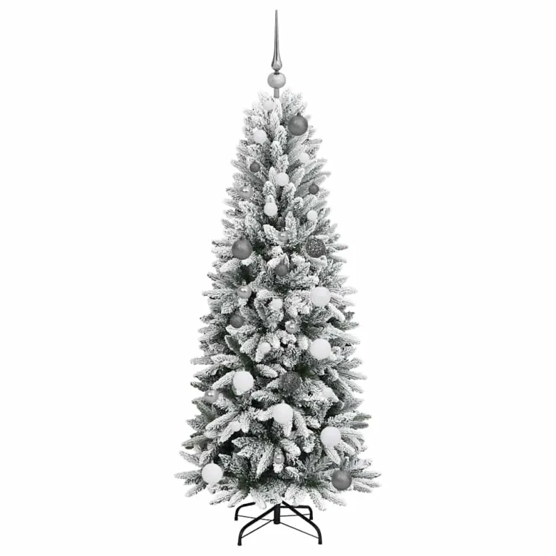Dirbtinė Kalėdų eglutė su 150 LED s stovu Balta 150 cm