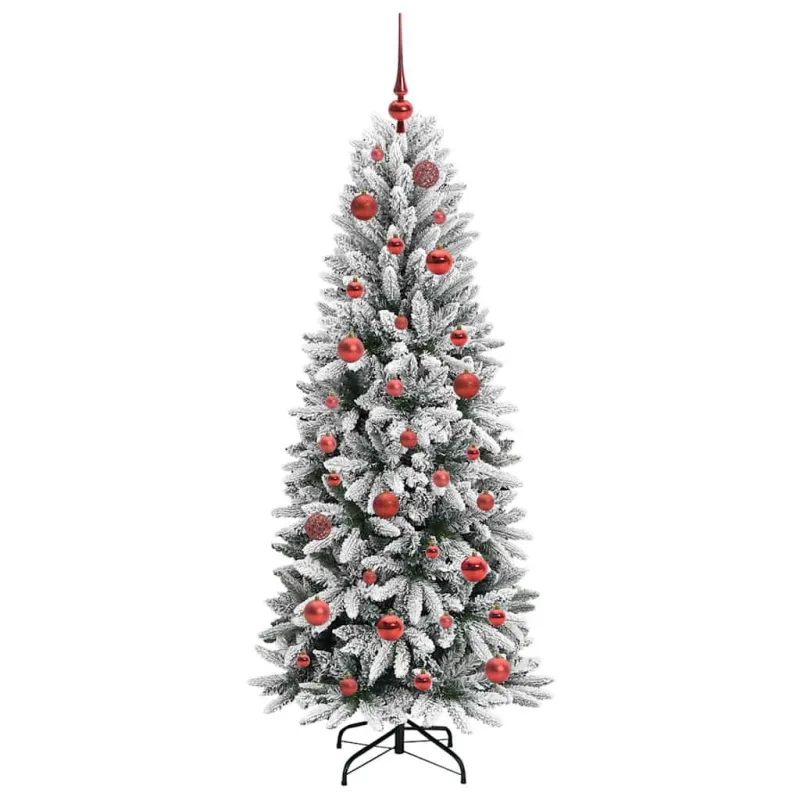 Dirbtinė Kalėdų eglutė su 150 LED s stovu Balta 150 cm