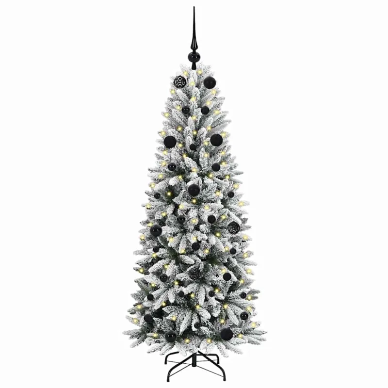 Dirbtinė Kalėdų eglutė su 150 LED s stovu Balta 150 cm