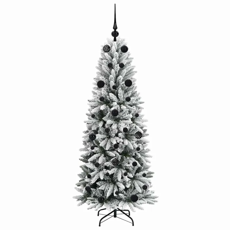 Dirbtinė Kalėdų eglutė su 150 LED s stovu Balta 150 cm