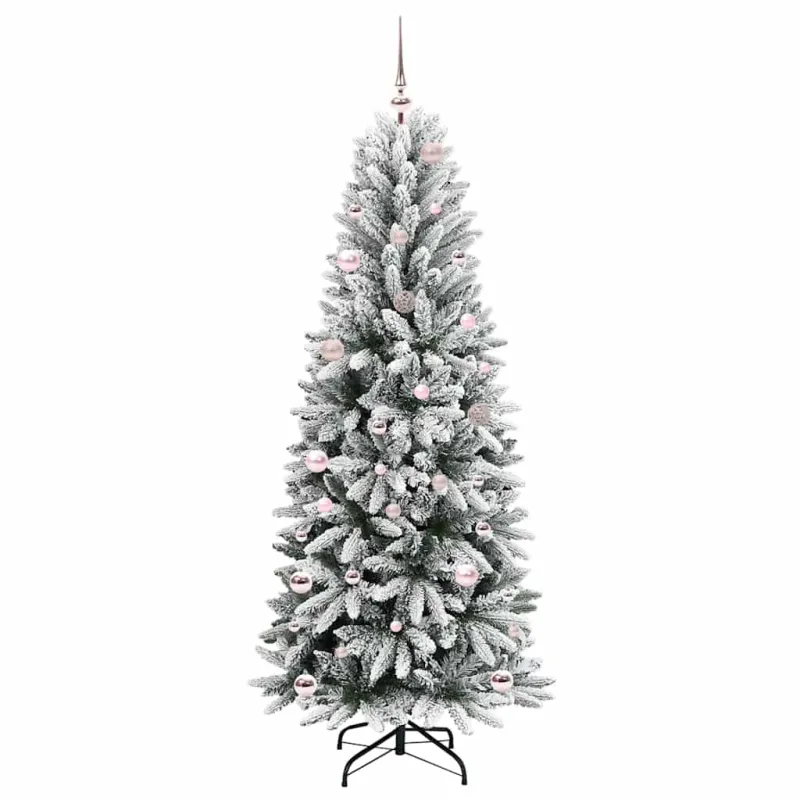 Dirbtinė Kalėdų eglutė su 150 LED s stovu Balta 150 cm