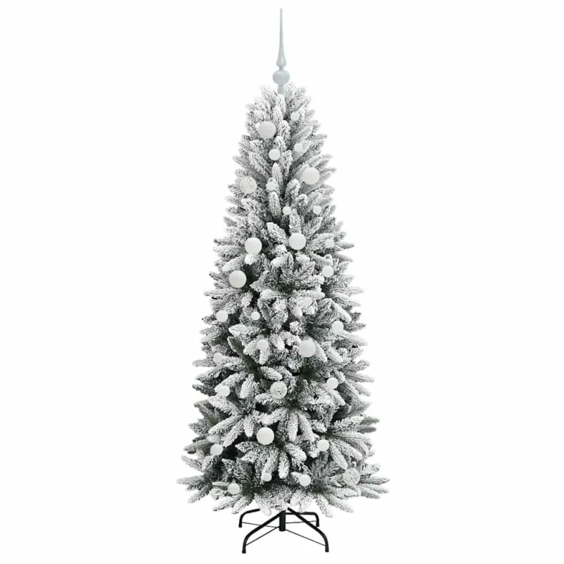 Dirbtinė Kalėdų eglutė su 150 LED s stovu Balta 150 cm