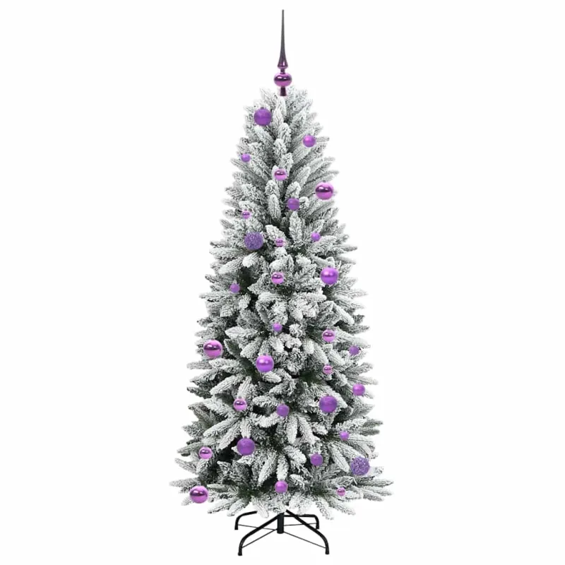 Dirbtinė Kalėdų eglutė su 150 LED s stovu Balta 150 cm
