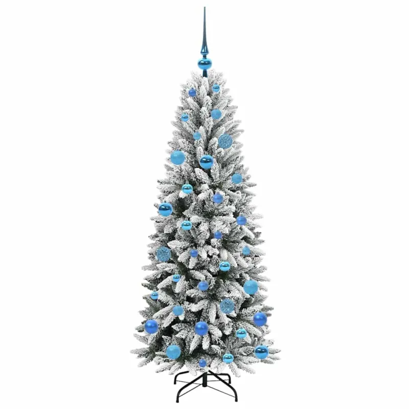 Dirbtinė Kalėdų eglutė su 150 LED s stovu Balta 150 cm
