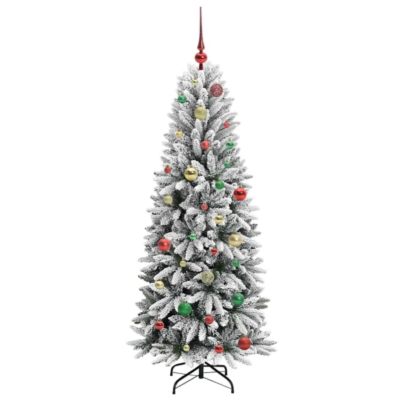 Dirbtinė Kalėdų eglutė su 150 LED s stovu Balta 150 cm