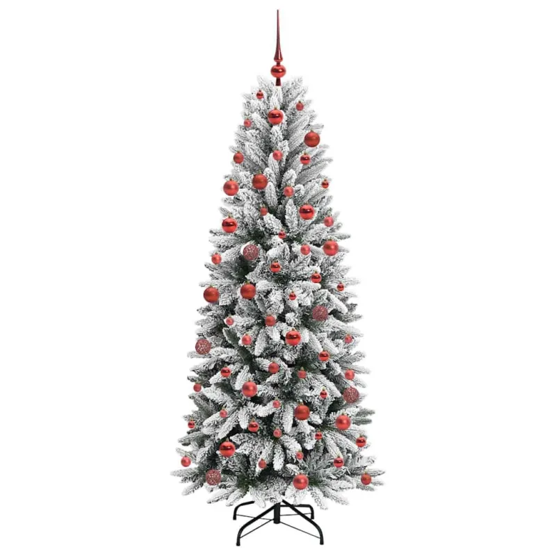 Dirbtinė Kalėdų eglutė su 300 LED s stovu Balta 180 cm