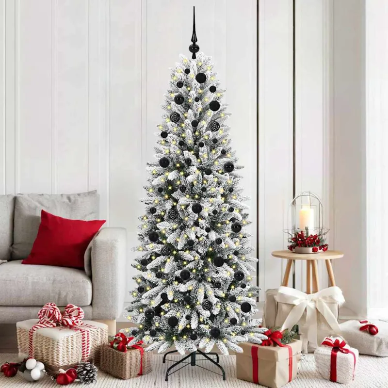 Dirbtinė Kalėdų eglutė su 300 LED s stovu Balta 180 cm