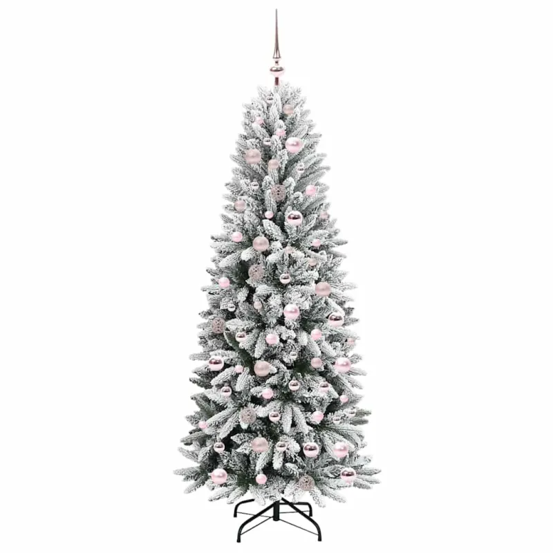 Dirbtinė Kalėdų eglutė su 300 LED s stovu Balta 180 cm