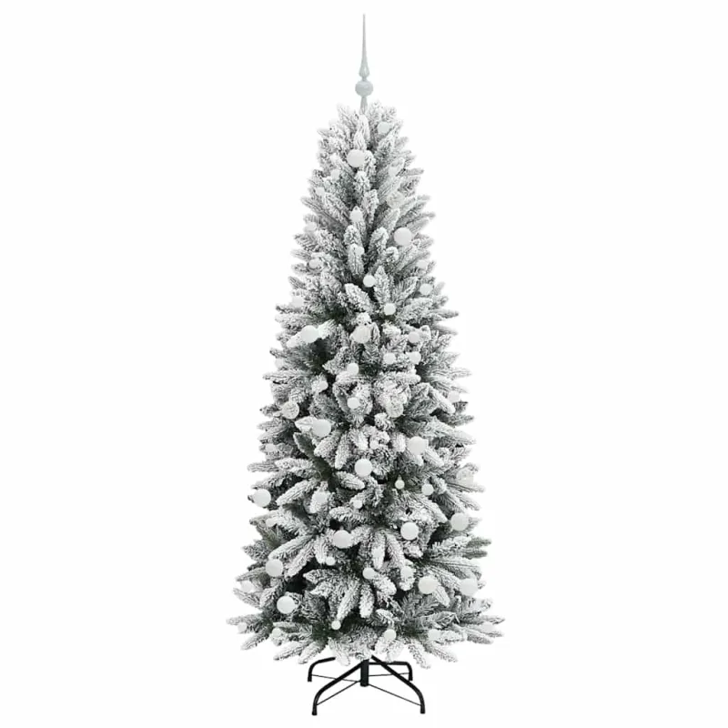 Dirbtinė Kalėdų eglutė su 300 LED s stovu Balta 180 cm