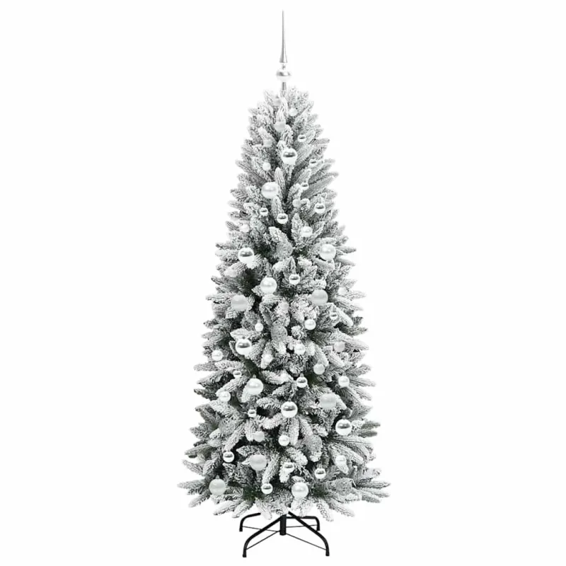 Dirbtinė Kalėdų eglutė su 300 LED s stovu Balta 180 cm