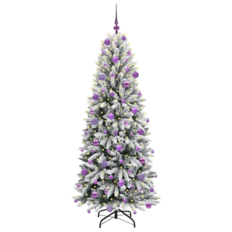 Dirbtinė Kalėdų eglutė su 300 LED s stovu Balta 180 cm