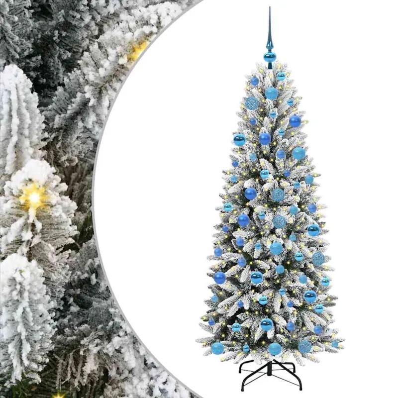 Dirbtinė Kalėdų eglutė su 300 LED s stovu Balta 180 cm