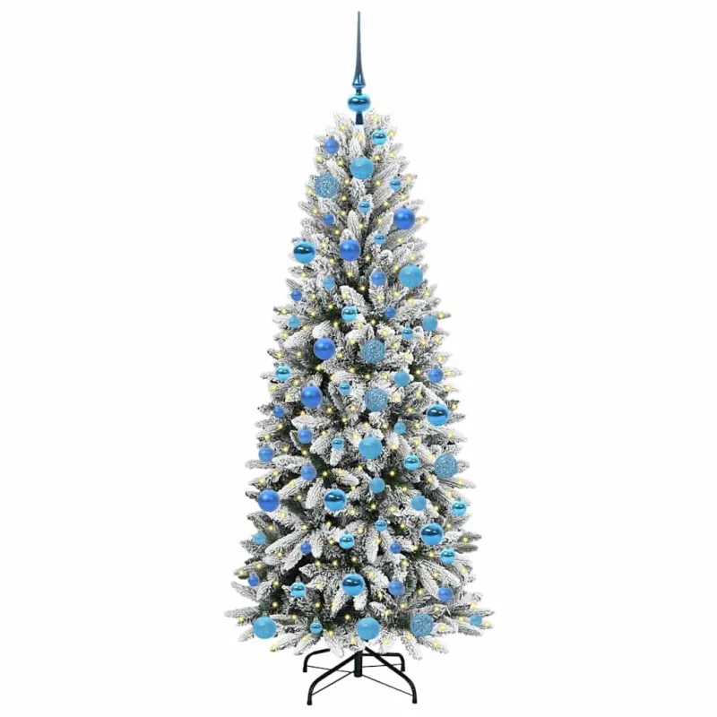Dirbtinė Kalėdų eglutė su 300 LED s stovu Balta 180 cm