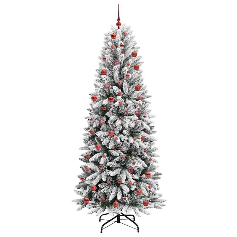Dirbtinė Kalėdų eglutė su 300 LED s stovu Balta 210 cm