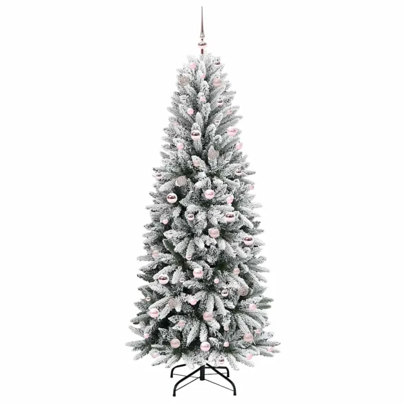Dirbtinė Kalėdų eglutė su 300 LED s stovu Balta 210 cm