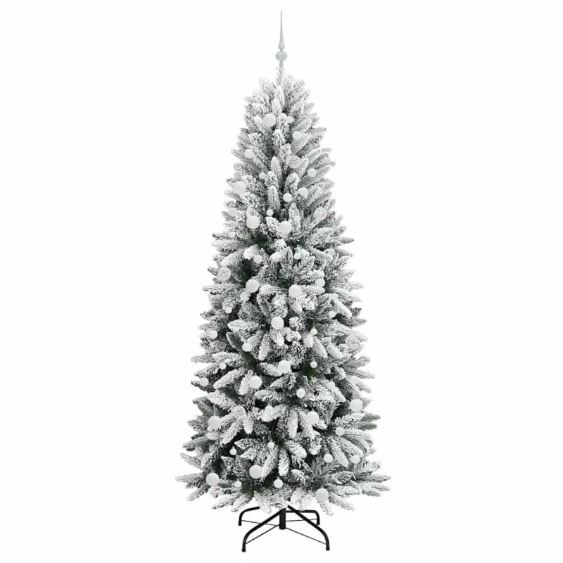 Dirbtinė Kalėdų eglutė su 300 LED s stovu Balta 210 cm
