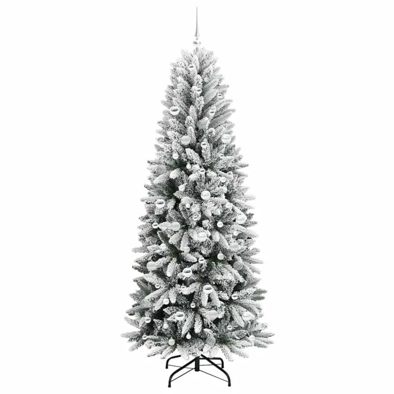 Dirbtinė Kalėdų eglutė su 300 LED s stovu Balta 210 cm