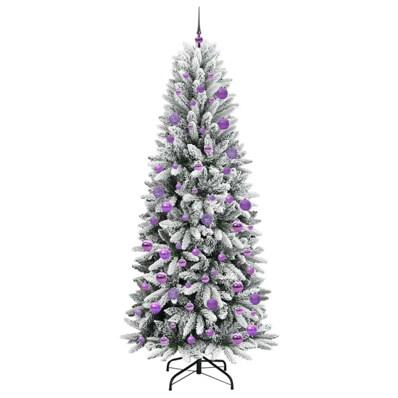 Dirbtinė Kalėdų eglutė su 300 LED s stovu Balta 210 cm