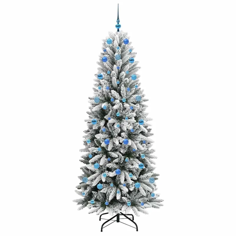 Dirbtinė Kalėdų eglutė su 300 LED s stovu Balta 210 cm