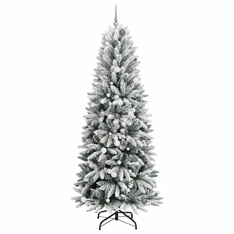 Dirbtinė Kalėdų eglutė su 300 LED s stovu Balta 240 cm
