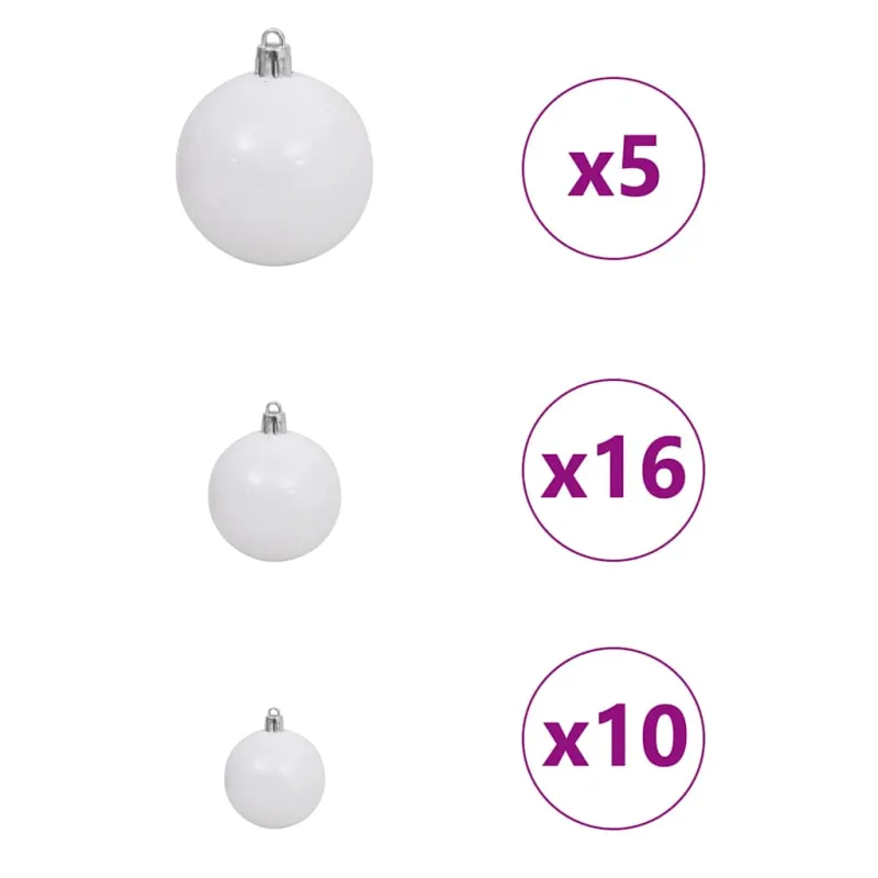 Dirbtinė Kalėdų eglutė su 300 LED s stovu Balta 240 cm