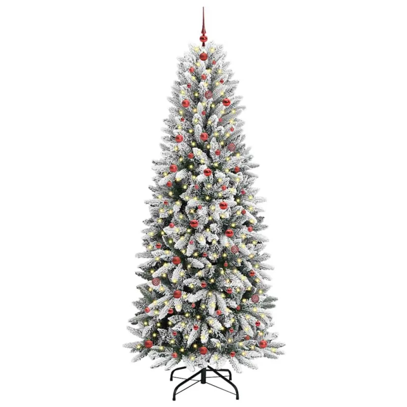 Dirbtinė Kalėdų eglutė su 300 LED s stovu Balta 240 cm