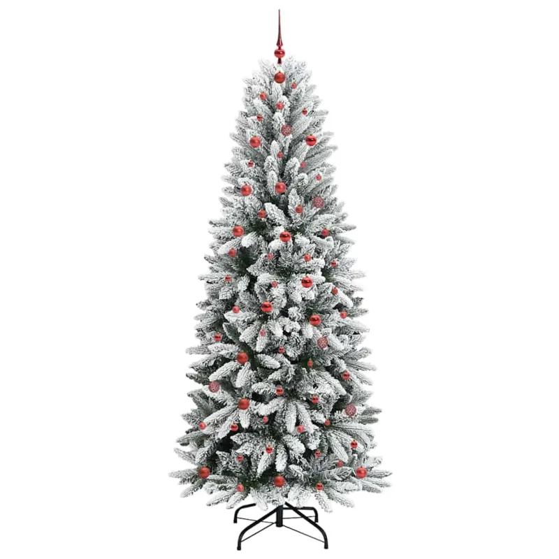 Dirbtinė Kalėdų eglutė su 300 LED s stovu Balta 240 cm