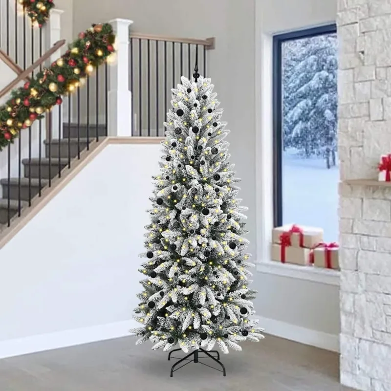 Dirbtinė Kalėdų eglutė su 300 LED s stovu Balta 240 cm