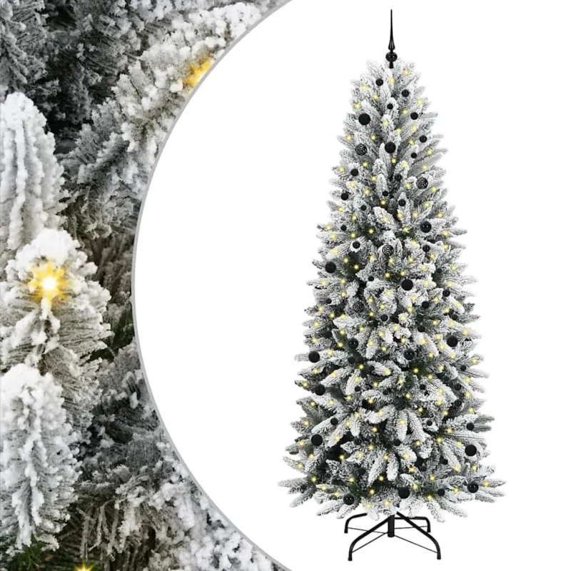 Dirbtinė Kalėdų eglutė su 300 LED s stovu Balta 240 cm