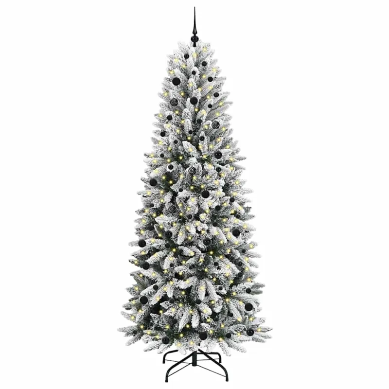 Dirbtinė Kalėdų eglutė su 300 LED s stovu Balta 240 cm