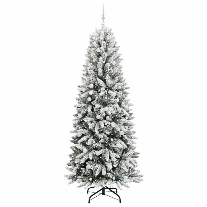Dirbtinė Kalėdų eglutė su 300 LED s stovu Balta 240 cm