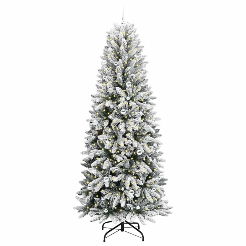 Dirbtinė Kalėdų eglutė su 300 LED s stovu Balta 240 cm