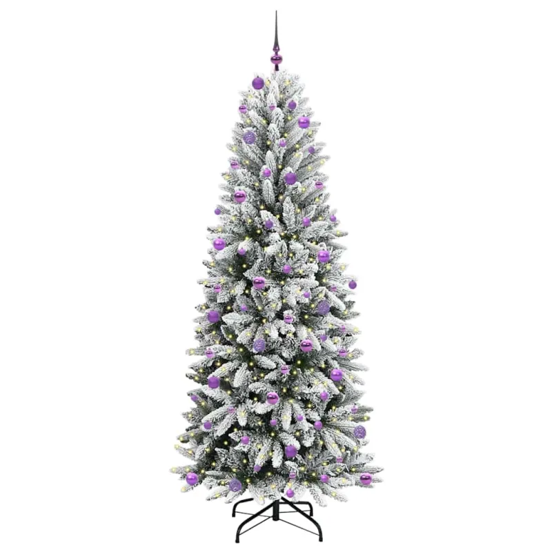 Dirbtinė Kalėdų eglutė su 300 LED s stovu Balta 240 cm