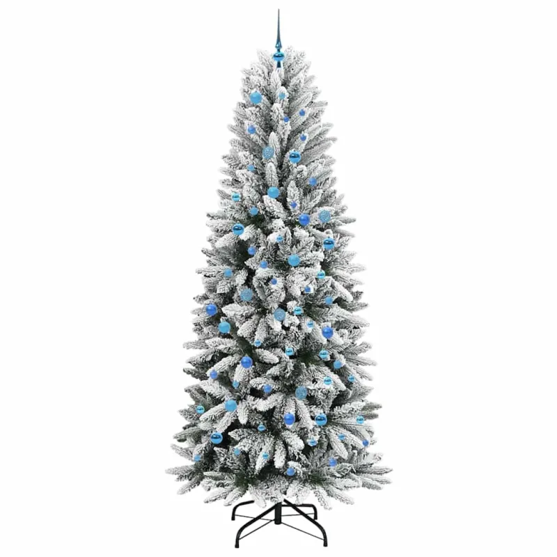 Dirbtinė Kalėdų eglutė su 300 LED s stovu Balta 240 cm