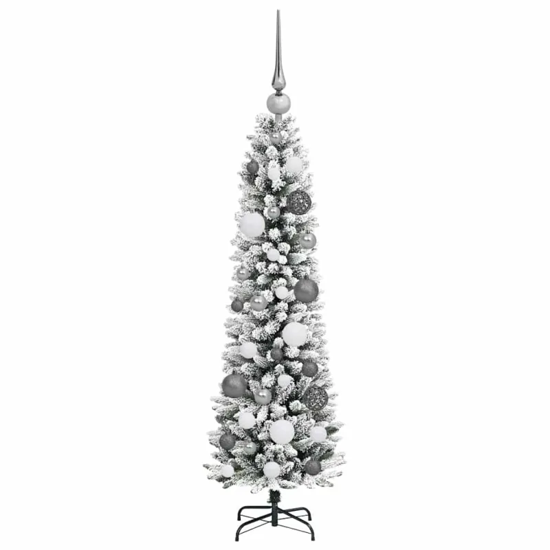 Dirbtinė Kalėdų eglutė Balta 120 cm PVC ir Metalas ir Plastikas