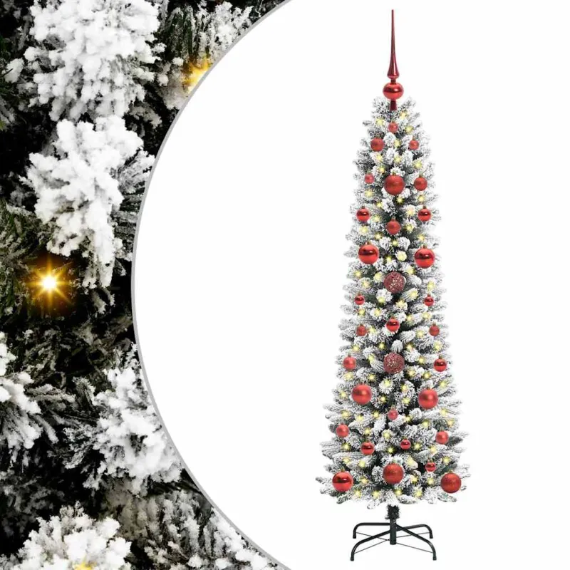 Dirbtinė Kalėdų eglutė Balta 120 cm PVC ir Metalas ir Plastikas