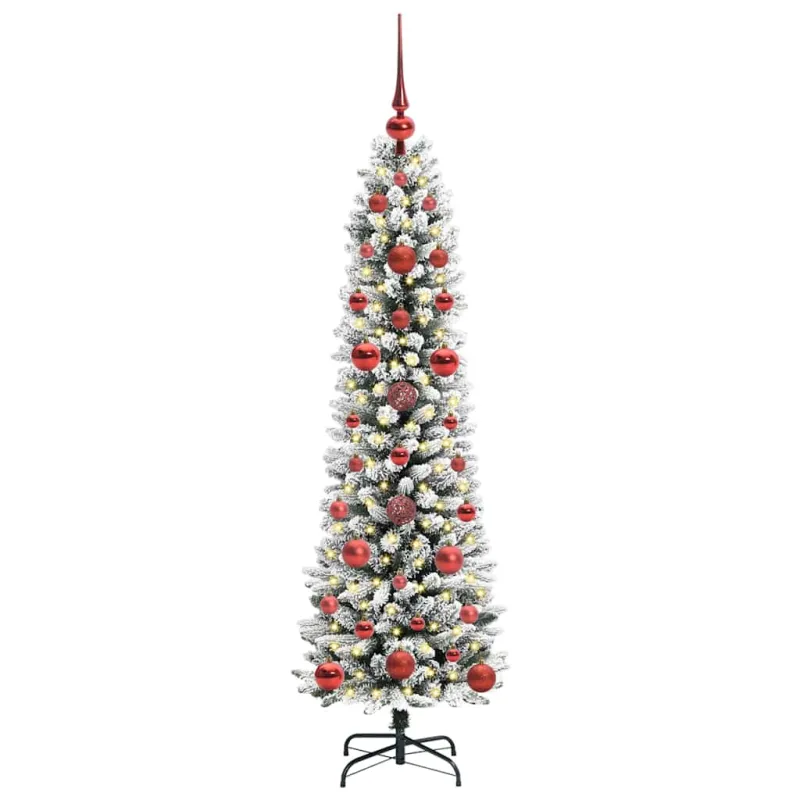 Dirbtinė Kalėdų eglutė Balta 120 cm PVC ir Metalas ir Plastikas