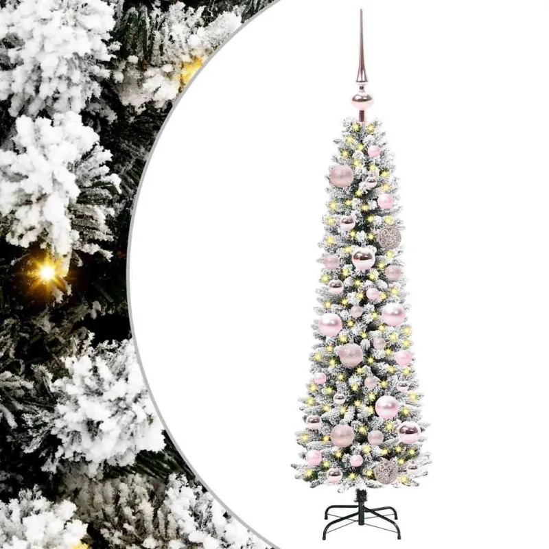 Dirbtinė Kalėdų eglutė Balta 120 cm PVC ir Metalas ir Plastikas