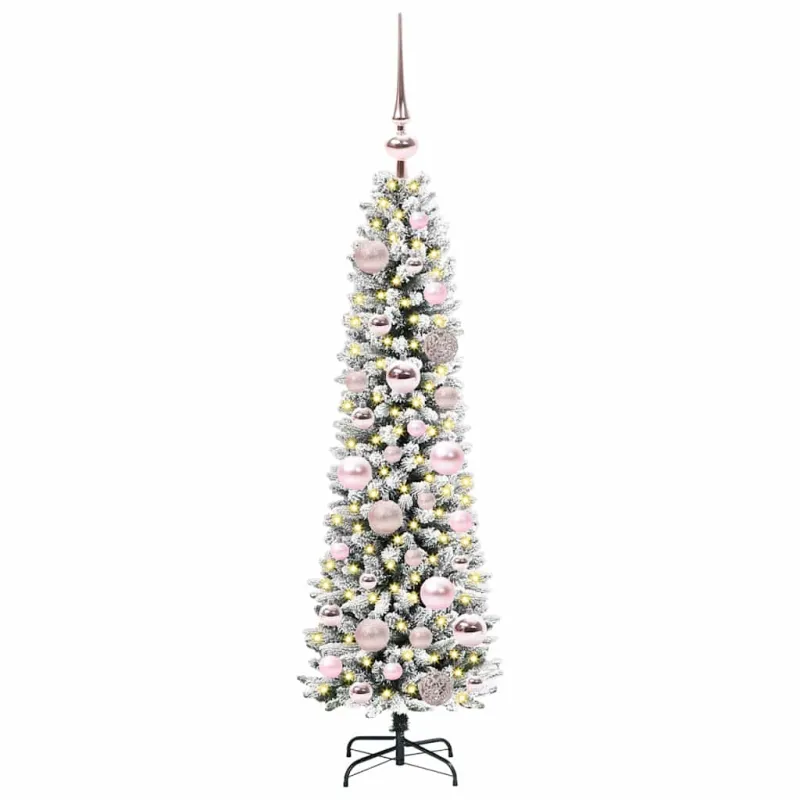 Dirbtinė Kalėdų eglutė Balta 120 cm PVC ir Metalas ir Plastikas