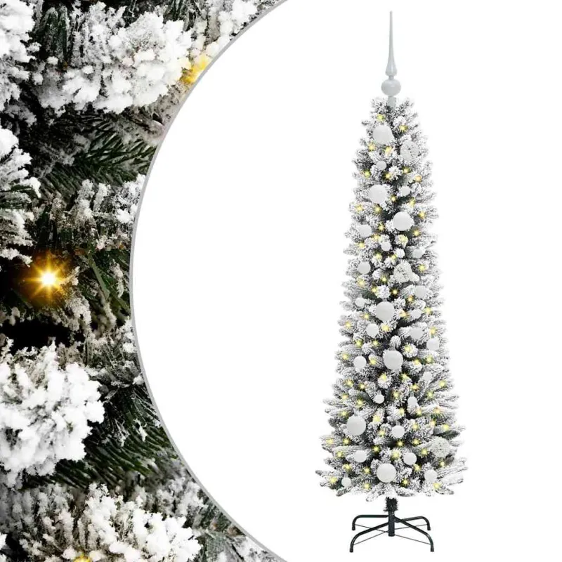 Dirbtinė Kalėdų eglutė Balta 120 cm PVC ir Metalas ir Plastikas